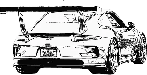 Sports car from behind